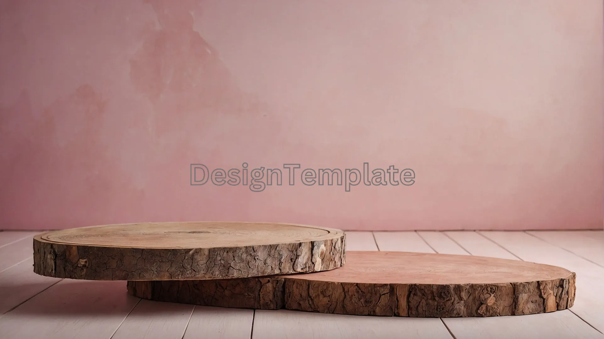 Pink Pastel Background and Rustic Wood Pieces Photo PNG image